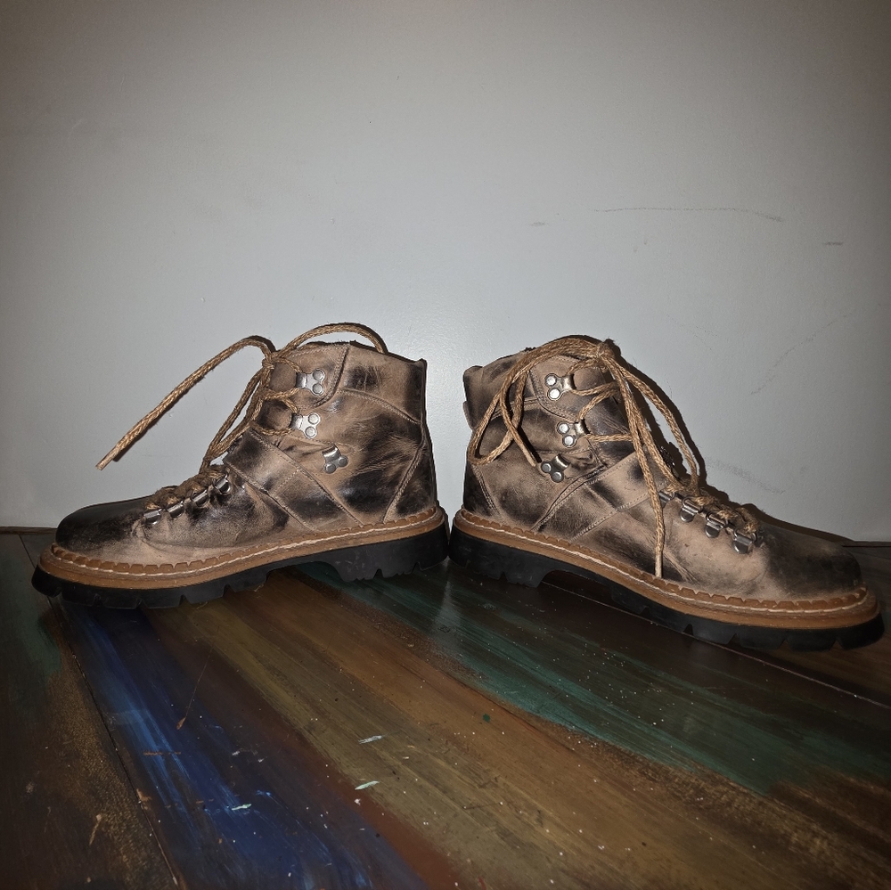 Edelweiss Unique Rare Vintage Leather Boots - Picture 6 of 10